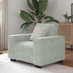 vidaXL Fauteuil 60 cm fluweel lichtgrijs, Huis en Inrichting, Zetels | Zetels, Verzenden, Nieuw