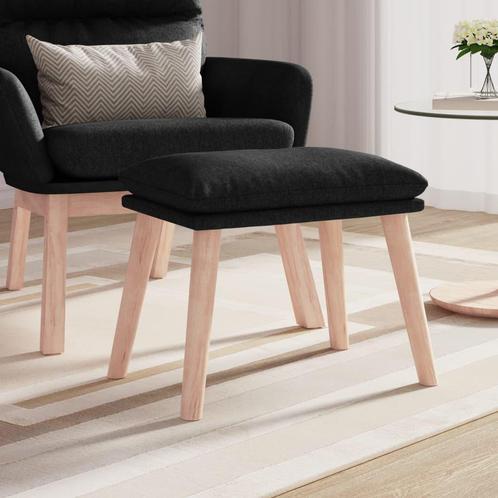 vidaXL Voetenbank 45x29,5x35 cm stof zwart, Huis en Inrichting, Zetels | Voetbanken en poefs, Nieuw, Verzenden