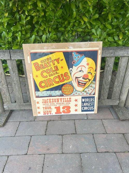 Clyde Beatty cole bros - Circus Poster clyde beatty cole, Antiek en Kunst, Kunst | Tekeningen en Fotografie