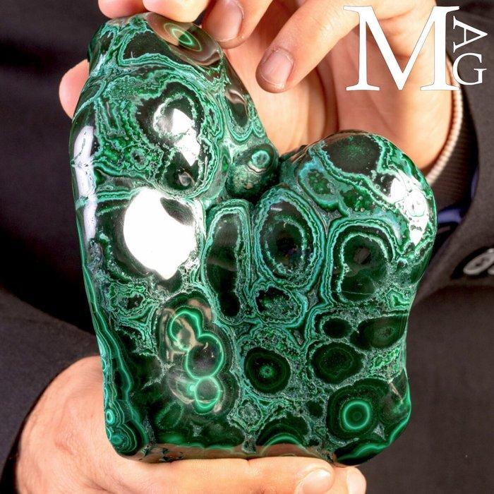 Natuurlijke malachiet vrije vorm Malachiet botroidale –, Verzamelen, Mineralen en Fossielen