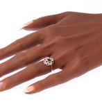 Bague - 18 carats Or jaune - 0.34ct. tw. Saphir - Diamant -, Handtassen en Accessoires, Ringen, Nieuw