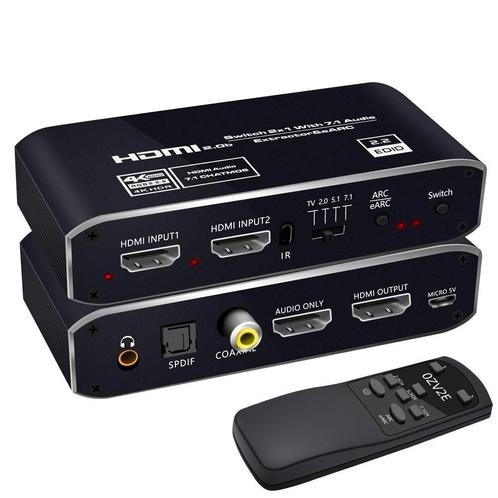 DrPhone eArc Ultra - HDMI Audio Extractor / Switch - 4K, TV, Hi-fi & Vidéo, TV, Hi-fi & Vidéo Autre, Envoi