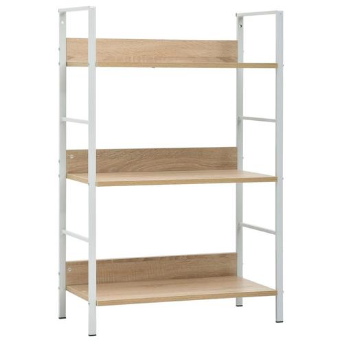 vidaXL Boekenkast 3 schappen 60x27,6x90,5 cm bewerkt hout, Huis en Inrichting, Kasten | Boekenkasten, Nieuw, Verzenden
