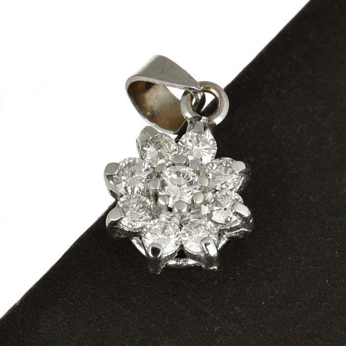 Pendentif - 18 carats Or blanc Diamant (Naturelle), Bijoux, Sacs & Beauté, Bijoux anciens