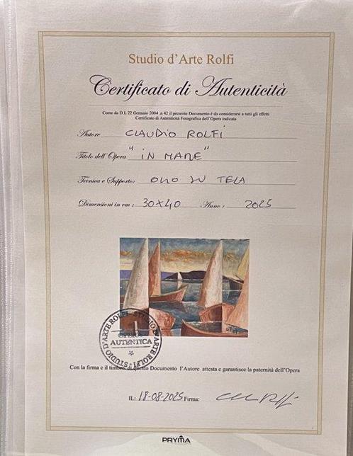 Claudio Rolfi (1960) - In mare, Antiek en Kunst, Kunst | Schilderijen | Modern