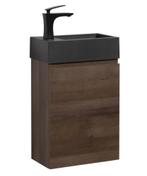 Toiletmeubel Angela 40 x 22 cm Bruin Eiken Fonteinmeubel, Verzenden, Nieuw