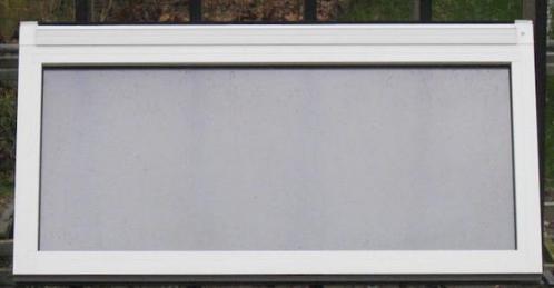 aluminium raam , chassis 146 x 76 wit / kwartsgrijs ral 7039, Doe-het-zelf en Bouw, Raamkozijnen en Schuifdeuren, Inclusief glas