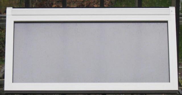 aluminium raam , chassis 146 x 76 wit / kwartsgrijs ral 7039, Doe-het-zelf en Bouw, Raamkozijnen en Schuifdeuren, Inclusief glas