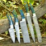 Keukenmes - Resin, Hand made Folded Steel - Noord Amerika, Antiek en Kunst