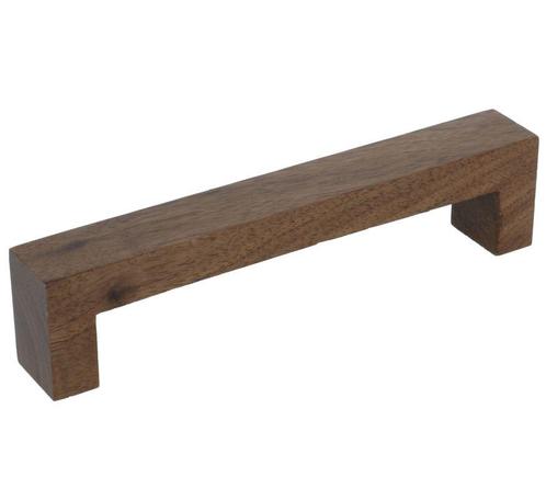 Greep Bench Recht Walnoot gelakt 128 mm, Doe-het-zelf en Bouw, Hang- en Sluitwerk, Klink of Kruk, Nieuw, Overige materialen
