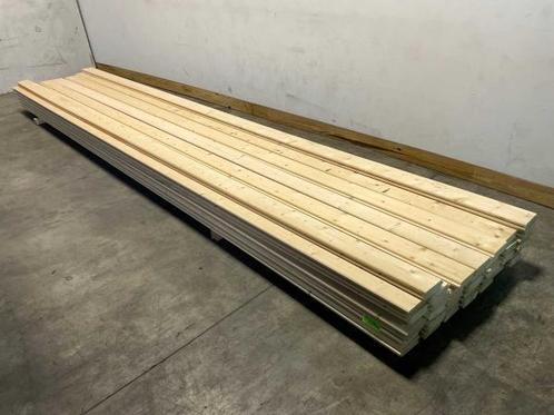 Veiling - 25x Vuren blokhutprofiel mes- en groef 510x14,5x4,, Doe-het-zelf en Bouw, Hout en Planken, Nieuw
