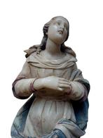 Beeld, Madonna siciliana - 31 cm - Albast, Antiek en Kunst