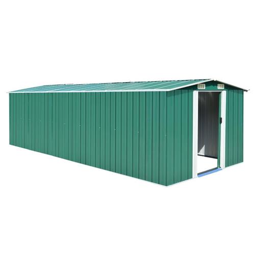 vidaXL Tuinschuur 257x580x181 cm metaal groen, Tuin en Terras, Tuinhuizen, Nieuw, Verzenden