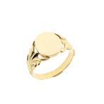 Vintage 8 krt. Zegelring | Heren (herenring) (herenring), Handtassen en Accessoires, Antieke sieraden, Ophalen of Verzenden, Goud