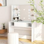 vidaXL Kaptafel met LED-verlichting 100x40x135 cm MDF wit, Verzenden, Nieuw