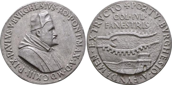 Zinnmedaille 1613 Italien Vatikan: Paul V, 1605-1621:, Timbres & Monnaies, Pièces & Médailles, Envoi