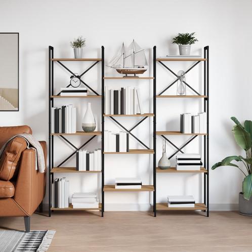 vidaXL Boekenplank artisanaal eikenkleurig 156 x 25 x 167.5, Huis en Inrichting, Kasten | Boekenkasten, Nieuw, Verzenden