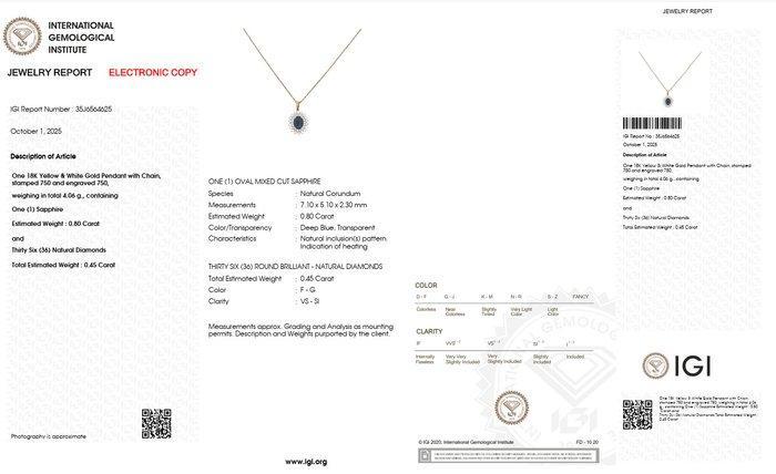 Hanger - 18 karaat Geel goud, Gepolijst rhodium - 0.45ct., Bijoux, Sacs & Beauté, Bijoux anciens