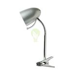 LED Bureau/Tafellamp met klem | Zilver, Huis en Inrichting, Lampen | Tafellampen, Nieuw, Metaal, Verzenden