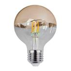 LED kopspiegel Filament lamp 7W Globe G95 Goud Warm wit, Nieuw, E27 (groot), Verzenden