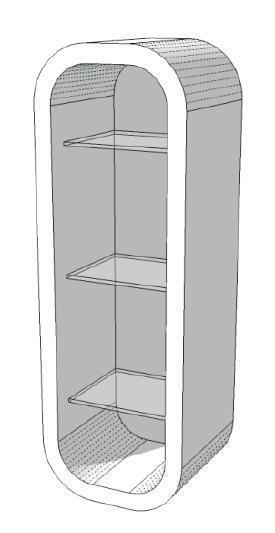 *TIP*  High glossy wit Wandkastje met 3 glazen planken S-VE, Zakelijke goederen, Kantoor en Winkelinrichting | Winkel en Inventaris