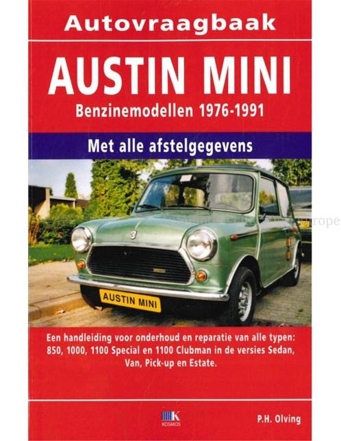 1976 - 1991 AUSTIN MINI BENZINE VRAAGBAAK NEDERLANDS, Autos : Divers, Modes d'emploi & Notices d'utilisation