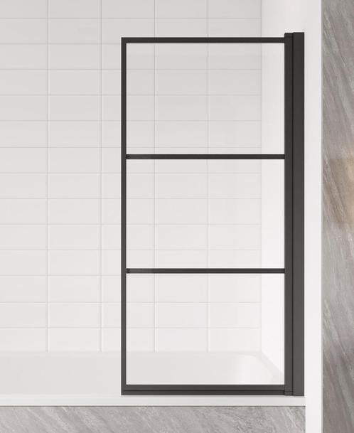 Badwand Berkan 70 x 140 cm Zwart Badscherm Draaibaar 5 mm, Doe-het-zelf en Bouw, Sanitair, Nieuw, Verzenden