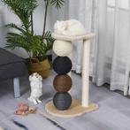 Krabpaal - Happy Cats - Met platform - Sisalballen - Grijs, Dieren en Toebehoren, Ophalen of Verzenden, Nieuw