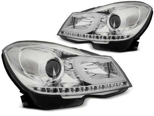 Mercedes W204 2011 tot 2014 LEDtube koplamp unit Chrome, Autos : Pièces & Accessoires, Éclairage, Envoi
