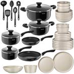 tectake Keukenstarterset voor 6 personen met servies, pannen, Nieuw