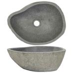 Ovaal Riviersteen Wastafel (37-46cm) - OP = OP - Design W..., Huis en Inrichting, Minder dan 50 cm, Verzenden, Nieuw, Minder dan 100 cm