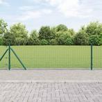 vidaXL Hek met Palen Groen 0.6 x 50 m Staal, Verzenden, Nieuw