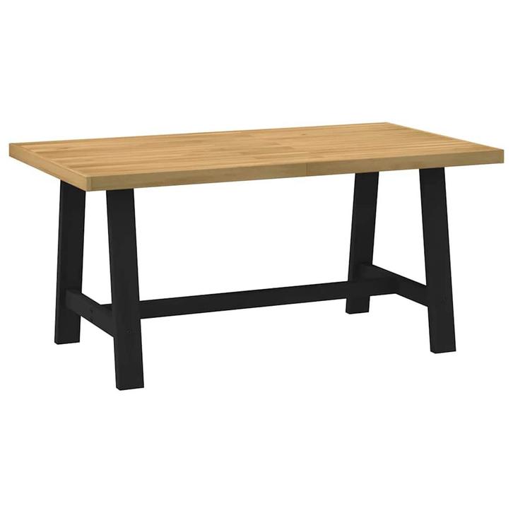 vidaXL Eettafel NOAIN A-vormige poten 160x90x75 cm massief, Huis en Inrichting, Tafels | Eettafels, Nieuw, Verzenden