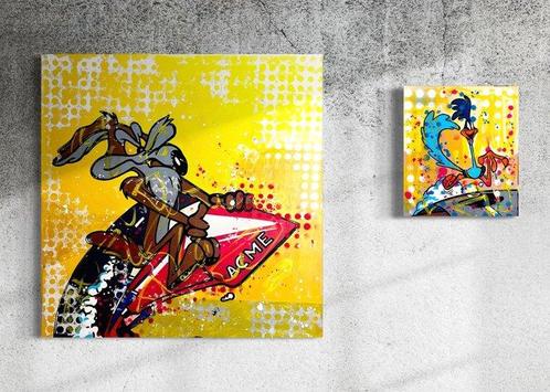 Moabit - Wile E. Coyote and the Road Runner X The Eternal, Antiquités & Art, Art | Peinture | Moderne