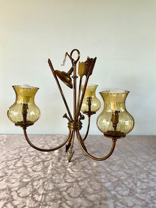 Kroonluchter - Messing - Lustre 3 pijlen, Antiek en Kunst, Curiosa en Brocante
