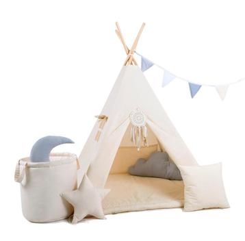 Tipi Tent Set XXL - Crème, Verzenden