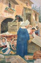 Laurenzio Laurenzi (1878-1946) - Il Trasloco, Antiek en Kunst, Kunst | Schilderijen | Klassiek