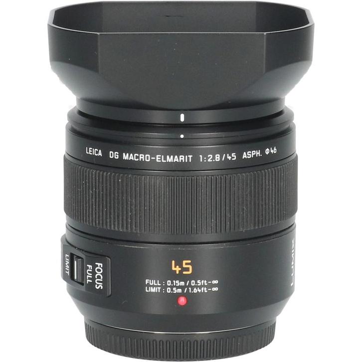 Panasonic Leica DG Macro Elmarit 45mm f/2.8 ASPH OIS CM5092, Audio, Tv en Foto, Foto | Lenzen en Objectieven, Overige typen, Gebruikt