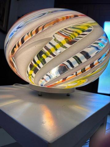 Lampe de table - Verre de Murano - Design années 80
