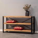 Boekenkast Mangohout Britt Laag 120 cm, 100 tot 150 cm, Verzenden, Nieuw, Minder dan 100 cm