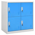 vidaXL Lockerkast 90x45x92,5 cm staal lichtgrijs en blauw, Huis en Inrichting, Verzenden, Nieuw