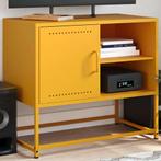 vidaXL Meuble TV jaune moutarde 68x39x60,5 cm acier, Verzenden