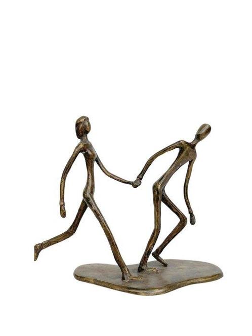 Beeldje - A couple in love - Brons, Antiquités & Art, Art | Objets design