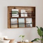 vidaXL Tijdschriftenrek Oudhout 100 x 12 x 70 cm Bewerkt, Huis en Inrichting, Woonaccessoires | Krantenbakken en Lectuurbakken
