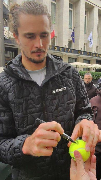 Tennis - Alexander «Sascha» Zverev - Tennisbal, Verzamelen, Overige Verzamelen