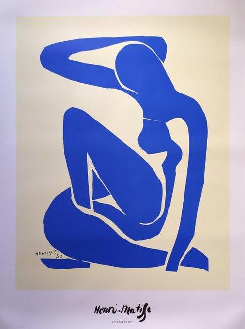 AFTER Henri Matisse (1869-1954) - Nu Bleu I, 1952 -, Antiquités & Art, Curiosités & Brocante