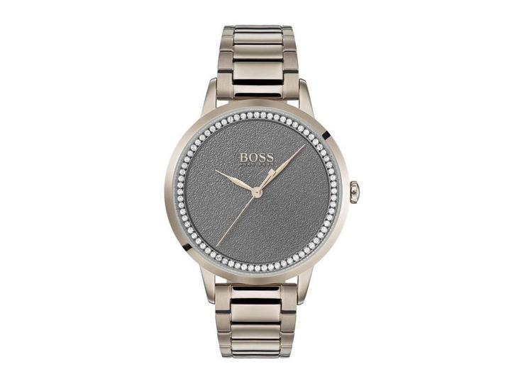 BOSS HB1502463 - Polshorloge - Quartz - Grijs - Goudkleurig, Huis en Inrichting, Woonaccessoires | Overige, Zo goed als nieuw