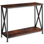 tectake Consoletafel Tacoma 100x35x80,5cm - Industrieel hout, Huis en Inrichting, Tafels | Bijzettafels, Verzenden, Nieuw