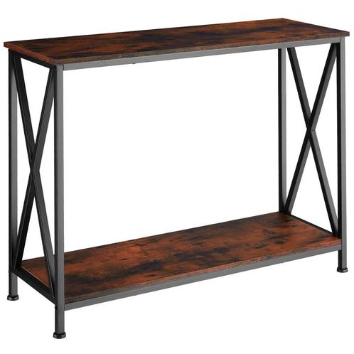 Consoletafel Tacoma 100x35x80,5cm - Industrieel hout donker,, Maison & Meubles, Tables | Tables d'appoint, Envoi