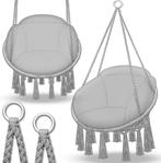 Hangstoel - Binnen & Buiten - Hangschommel - Tot 200kg - Gri, Huis en Inrichting, Verzenden, Nieuw